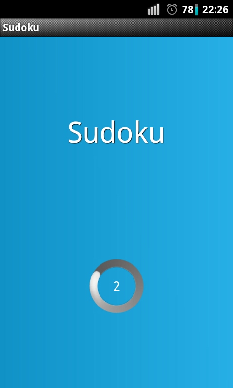 Loading Sudoku game screen